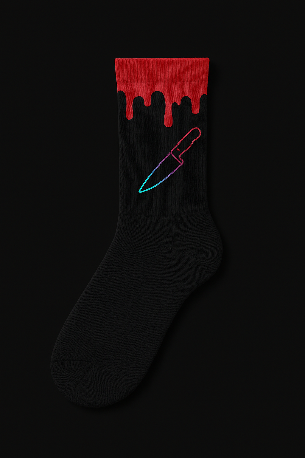 Slasher Single Pair Embroidered Sock
