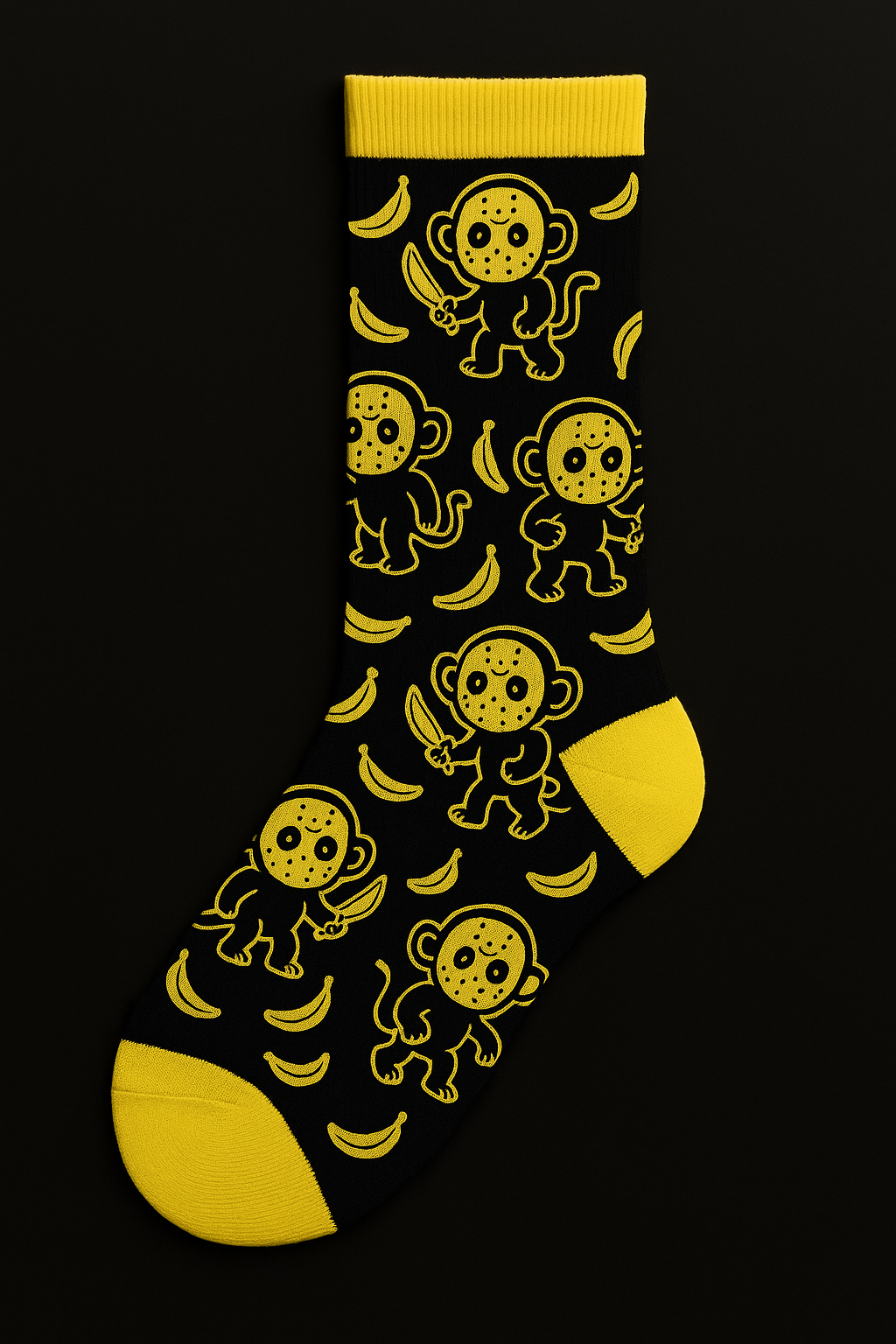 Go Bananas 2-Pack Socks - 1 Embroidered/ 1 Patterned - 1 Size Fits Most (Pre-Order Now!)