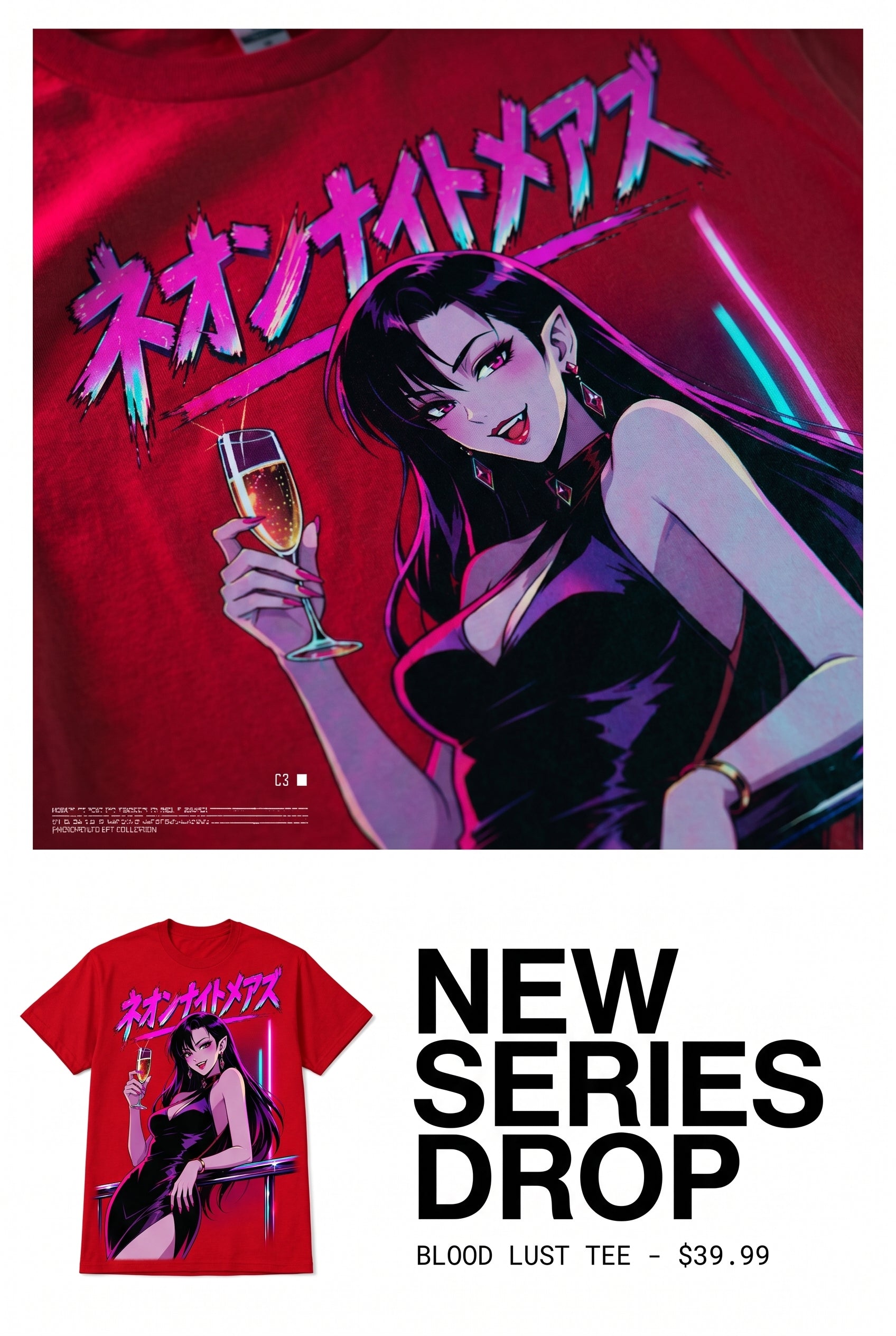 Blood Lust Tee | Neon Nightmares