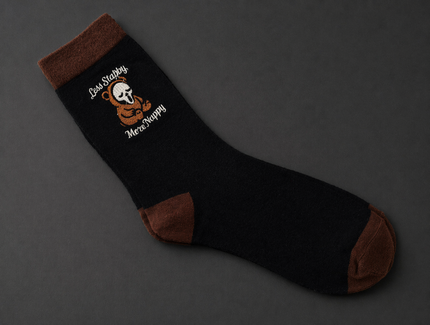 Sleepy Bear Single Pair Embroidered Sock